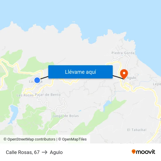 Calle Rosas, 67 to Agulo map