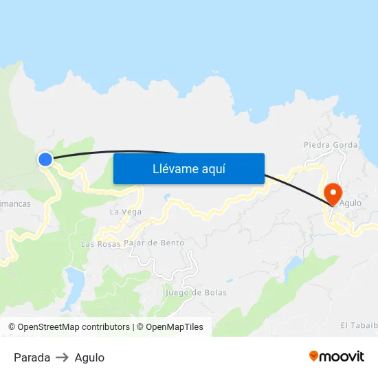Parada to Agulo map
