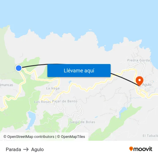 Parada to Agulo map