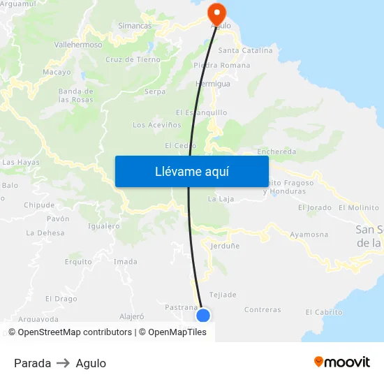 Parada to Agulo map