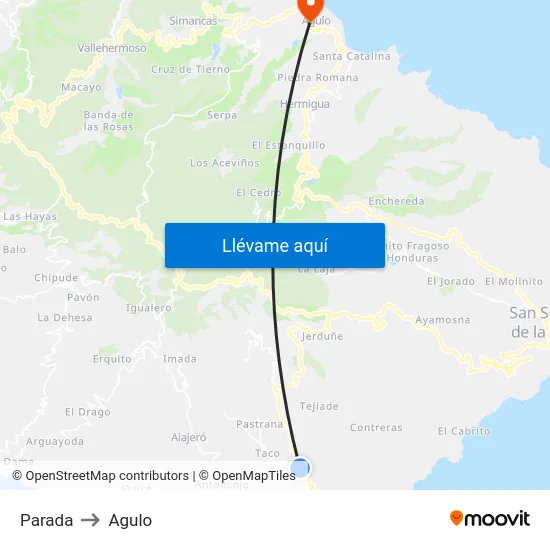Parada to Agulo map