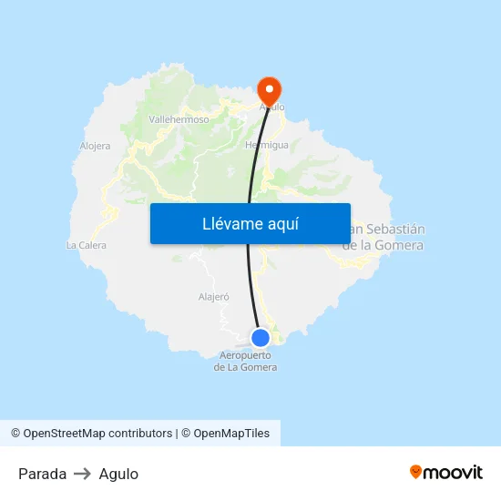 Parada to Agulo map