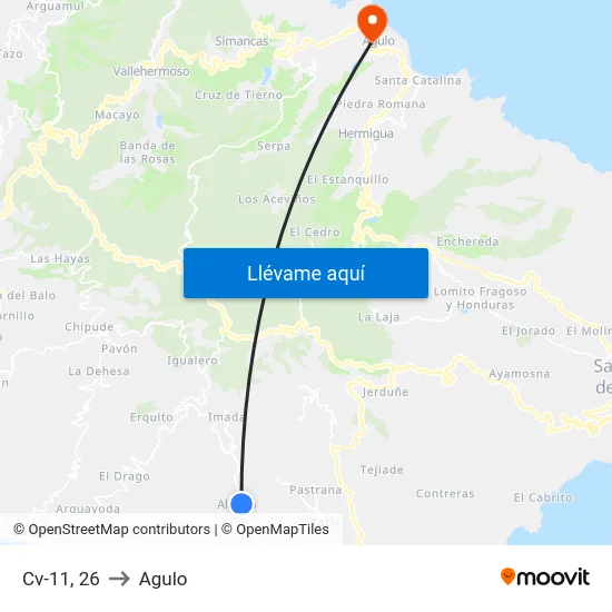 Cv-11, 26 to Agulo map