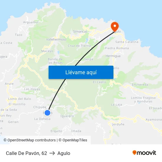 Calle De Pavón, 62 to Agulo map
