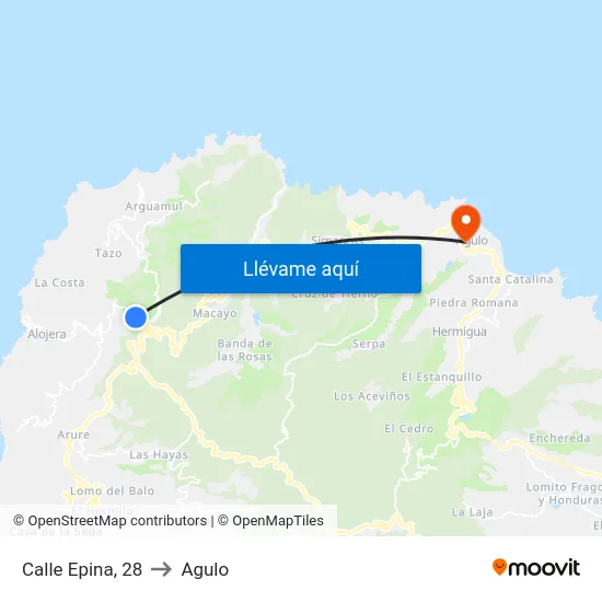 Calle Epina, 28 to Agulo map