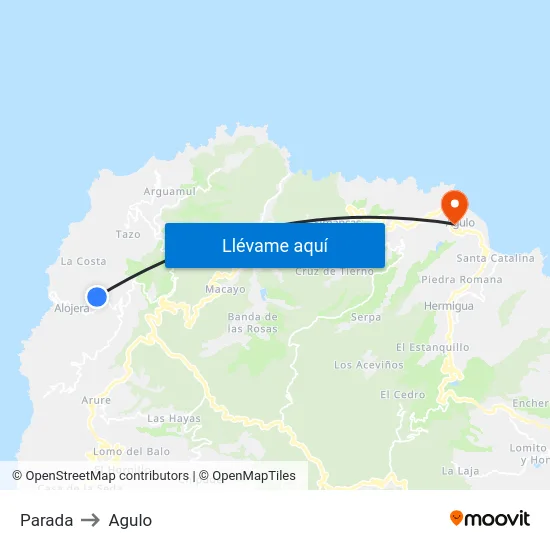 Parada to Agulo map
