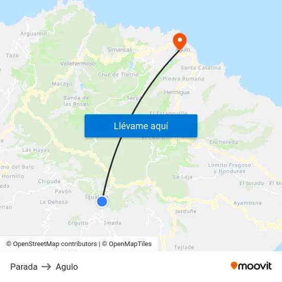 Parada to Agulo map
