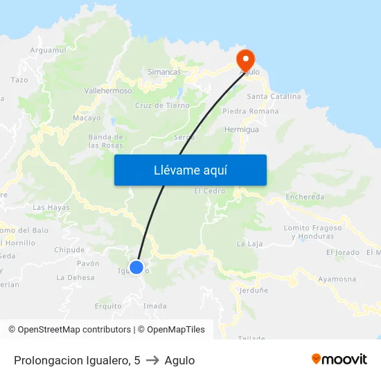 Prolongacion Igualero, 5 to Agulo map