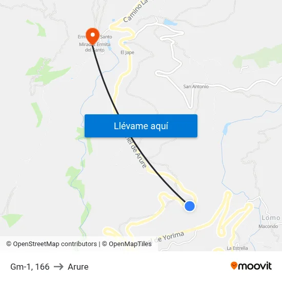 Gm-1, 166 to Arure map