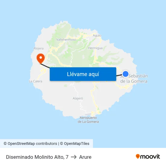 Diseminado Molinito Alto, 7 to Arure map