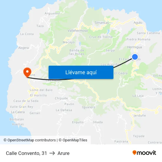 Calle Convento, 31 to Arure map