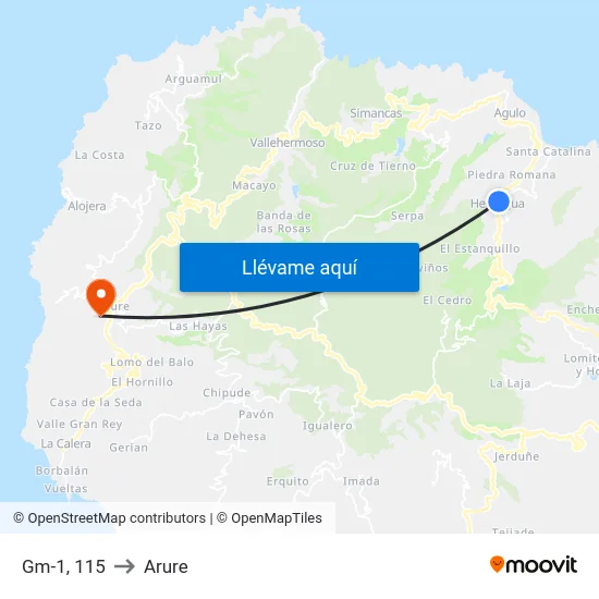 Gm-1, 115 to Arure map