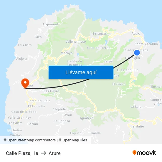 Calle Plaza, 1a to Arure map