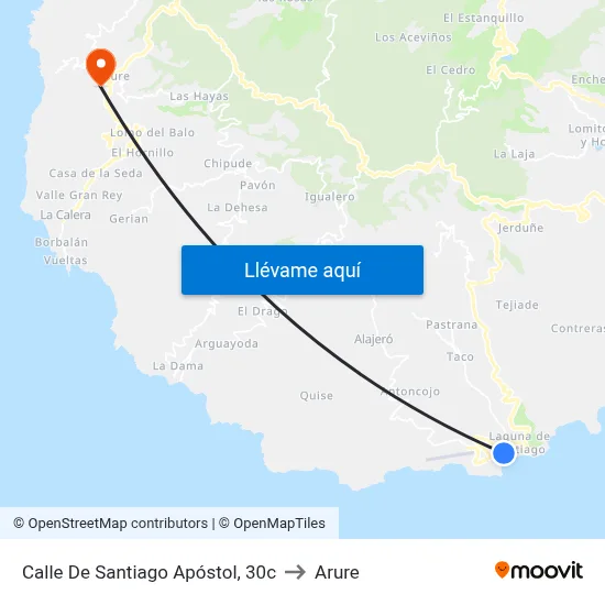 Calle De Santiago Apóstol, 30c to Arure map