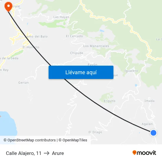 Calle Alajero, 11 to Arure map