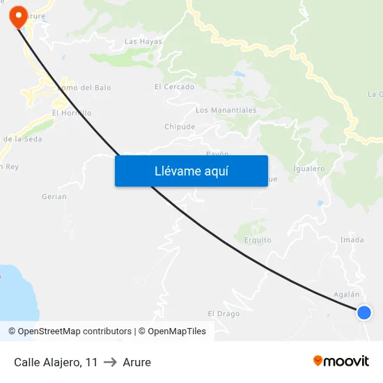 Calle Alajero, 11 to Arure map