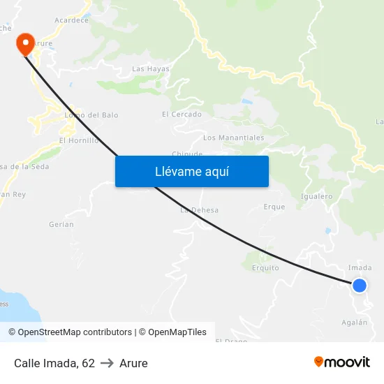 Calle Imada, 62 to Arure map