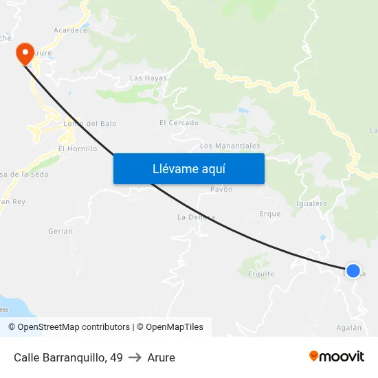 Calle Barranquillo, 49 to Arure map