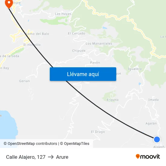 Calle Alajero, 127 to Arure map
