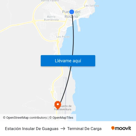 P. Del Rosario (Estación) to Terminal De Carga map