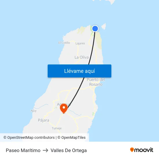 Paseo Marítimo to Valles De Ortega map