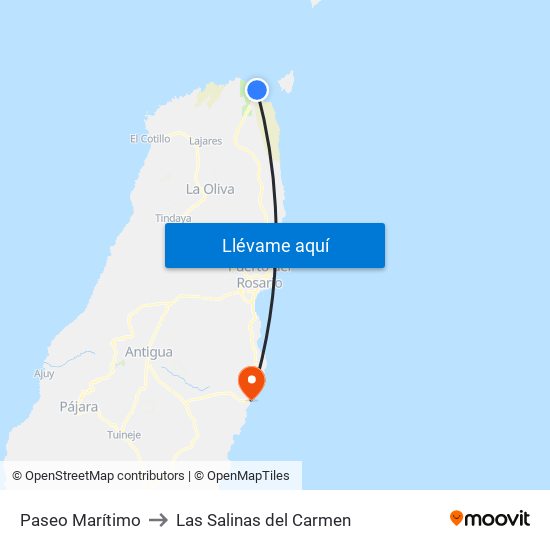 Paseo Marítimo to Las Salinas del Carmen map