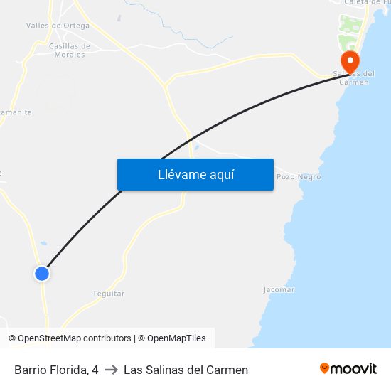 Barrio Florida, 4 to Las Salinas del Carmen map