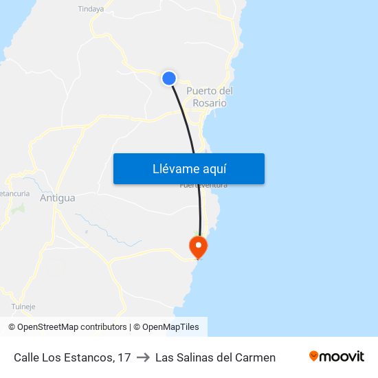 Calle Los Estancos, 17 to Las Salinas del Carmen map