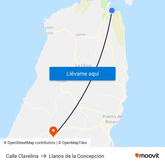 Calle Clavelina to Llanos de la Concepción map