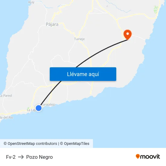 Fv-2 to Pozo Negro map
