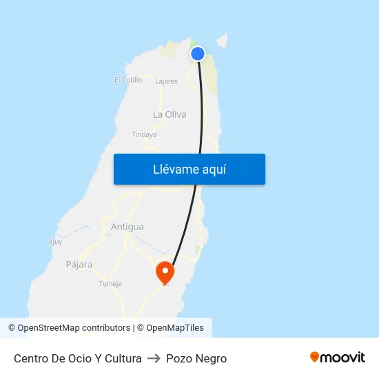 Centro De Ocio Y Cultura to Pozo Negro map