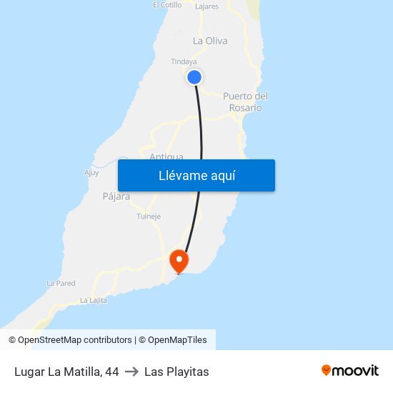 Lugar La Matilla, 44 to Las Playitas map