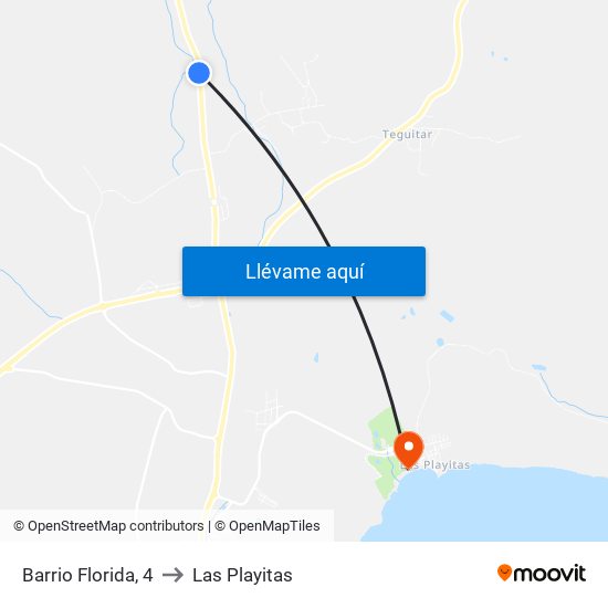 Barrio Florida, 4 to Las Playitas map