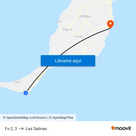Fv-2, 3 to Las Salinas map