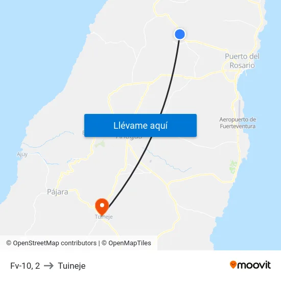 Fv-10, 2 to Tuineje map