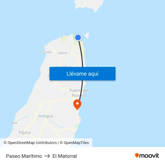 Paseo Marítimo to El Matorral map