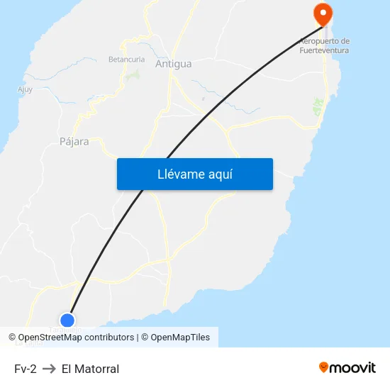 Fv-2 to El Matorral map