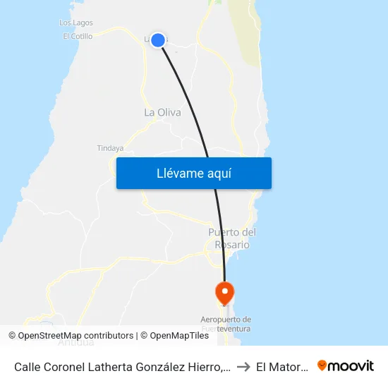 Calle Coronel Latherta González Hierro, 68 to El Matorral map