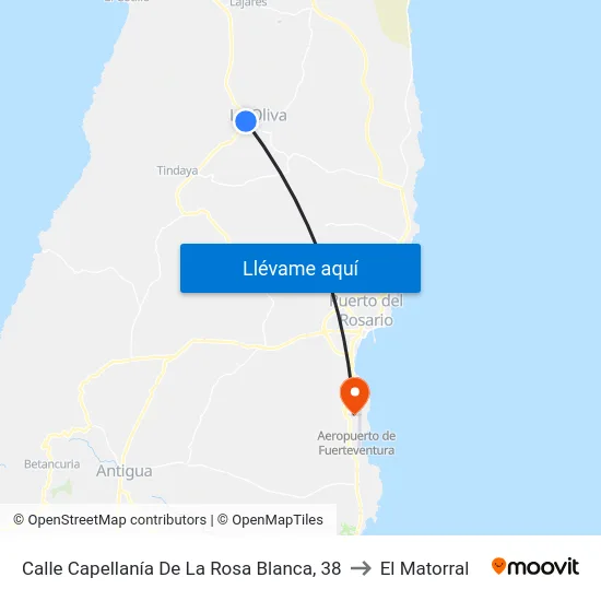 Calle Capellanía De La Rosa Blanca, 38 to El Matorral map