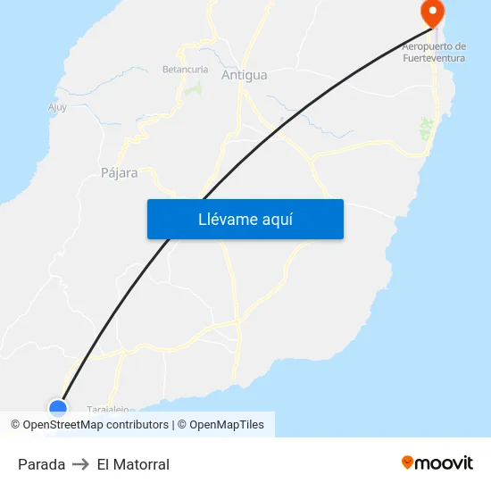 Parada to El Matorral map