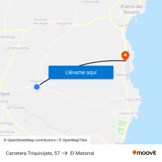 Carretera Triquivijate, 57 to El Matorral map