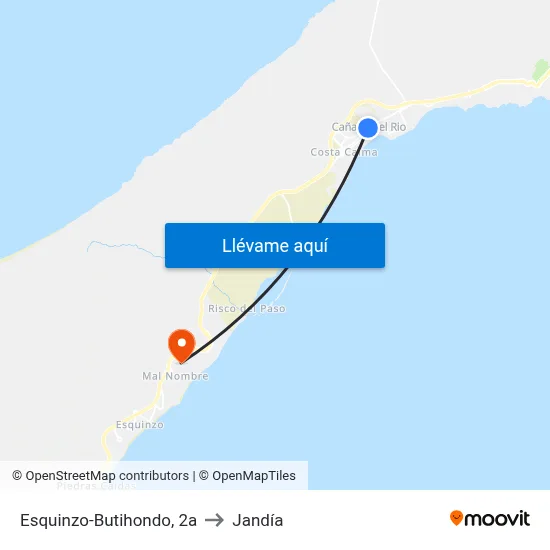 Esquinzo-Butihondo, 2a to Jandía map