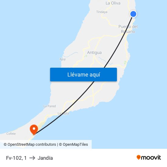 Fv-102, 1 to Jandía map
