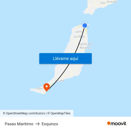 Paseo Marítimo to Esquinzo map