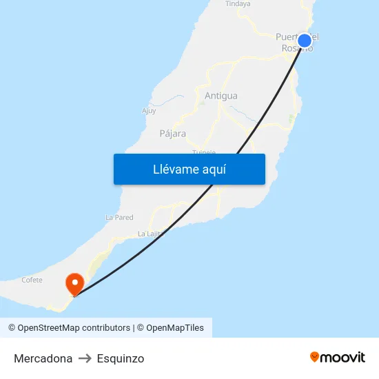 Mercadona to Esquinzo map