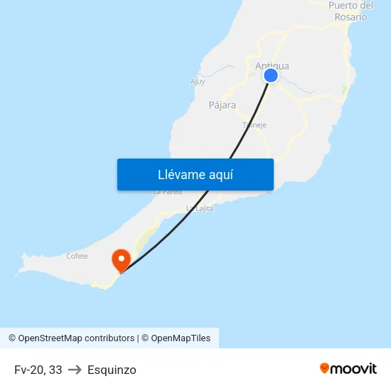 Fv-20, 33 to Esquinzo map