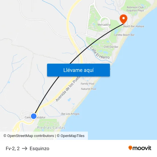 Fv-2, 2 to Esquinzo map