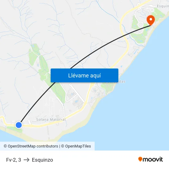 Fv-2, 3 to Esquinzo map