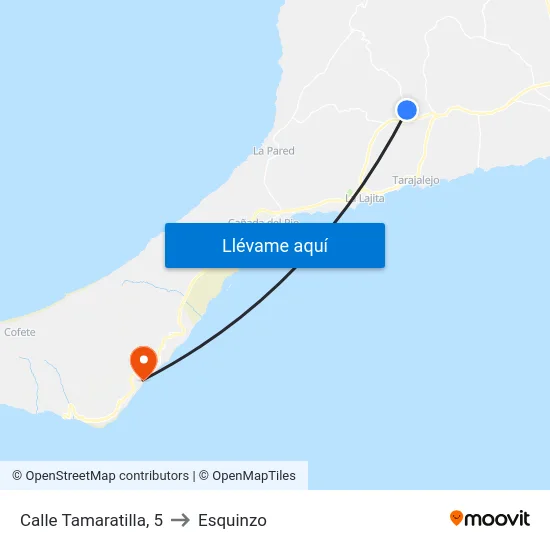Calle Tamaratilla, 5 to Esquinzo map