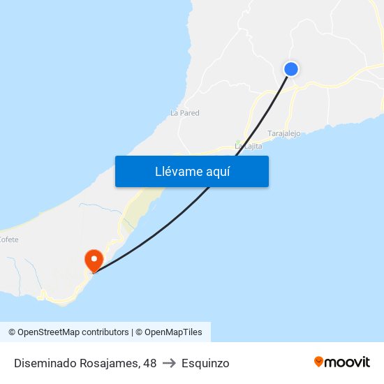 Diseminado Rosajames, 48 to Esquinzo map